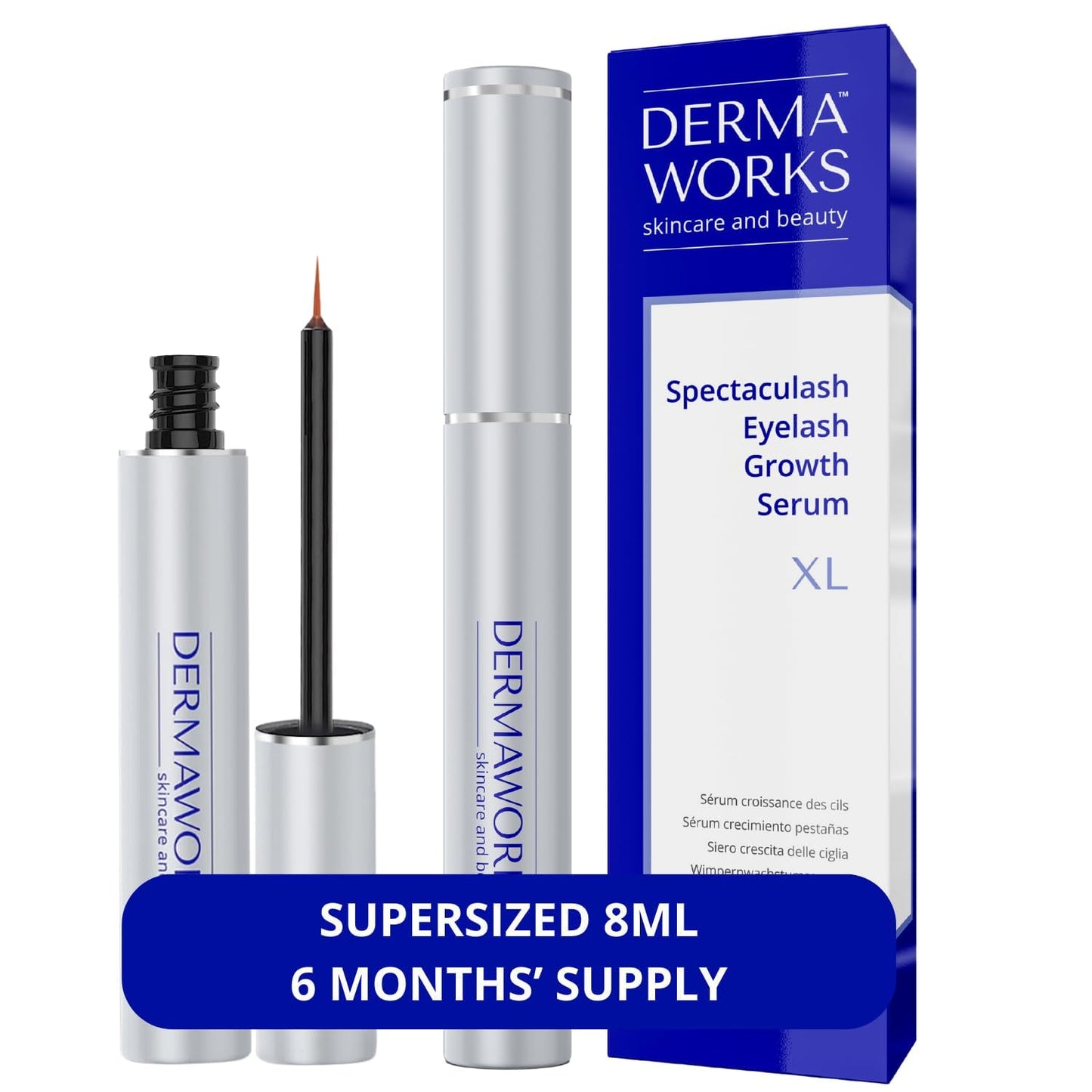 SPECTACULASH XL LASH SERUM for Eyelash Growth - Eyelash Serum to Grow Lashes - Suero Para Pestañas Crecimiento - Lash Conditioner for Growth & Volume Lashes - Sérum Para Pestañas by DERMAWORKS